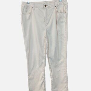 Chicos The Platinum Crop 5-Pocket Light Pink Jeans Medium Rose Gold Hardware